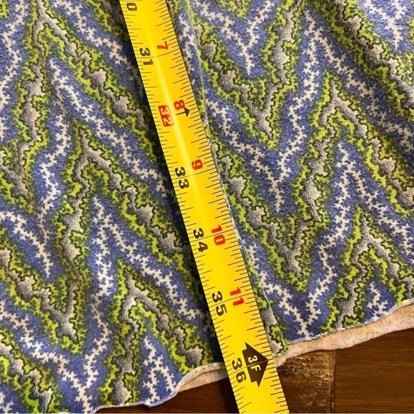 Free People Vintage Artsy Dress 90's Y2K Green Blue Small Boho Printed Festival - Picture 4 of 10